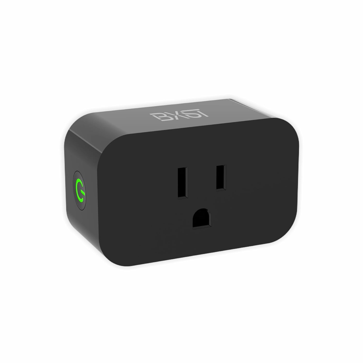 BXST WiFi Smart Plug 15A 1800W, Smart Outlet with Timer & Countdown, Voice Control with Alexa & Google Home, 2.4GHz WiFi Socket for Home Appliances, No Hub Required, CE FCC Listed, 1 Pack, Black