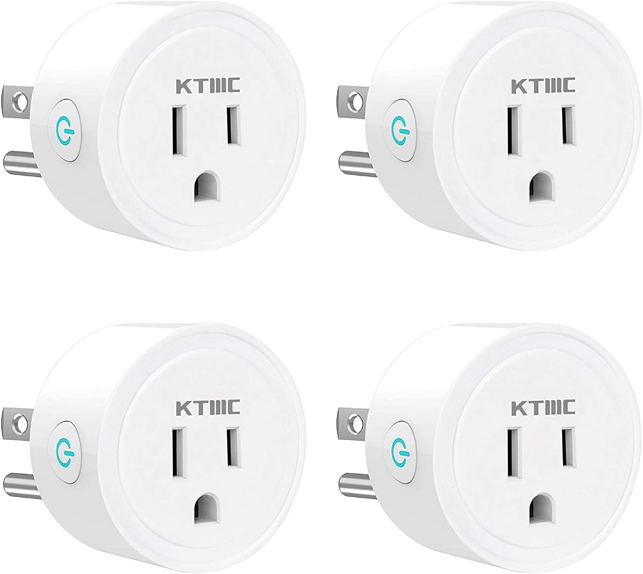 KTMC Smart Plug 4 Pack, Alexa & Google Home Compatible, No Hub Required, Remote Control, ETL Certified