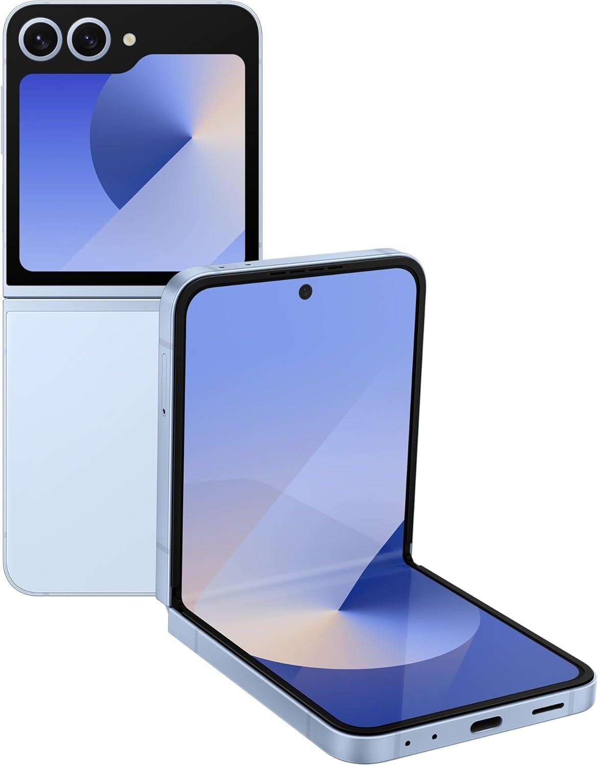 Samsung Galaxy Z Flip 6 AI Cell Phone, 256GB Unlocked Android Smartphone, FlexCam, Photo Assist, Camcorder Mode, Live Interpreter, Foldable Design, 2024, Blue (Renewed)