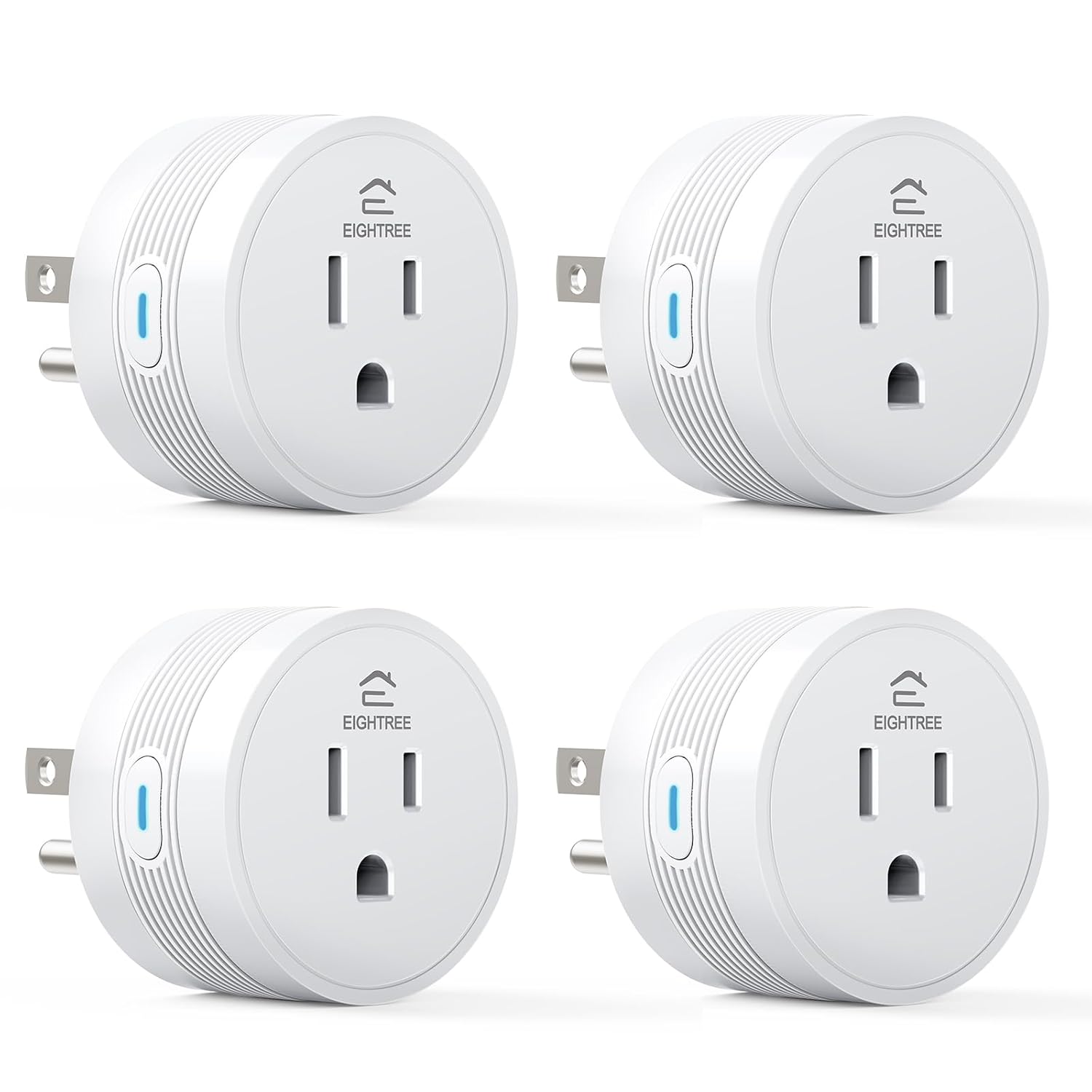 EIGHTREE 15A Smart Plug, Wi-Fi & Bluetooth Smart Outlet for High-Power Home Appliances, Works with Alexa & Google Home, Easy Setup, Timer & Remote Control, FCC & ETL Certified, 2.4GHz Wi-Fi Only