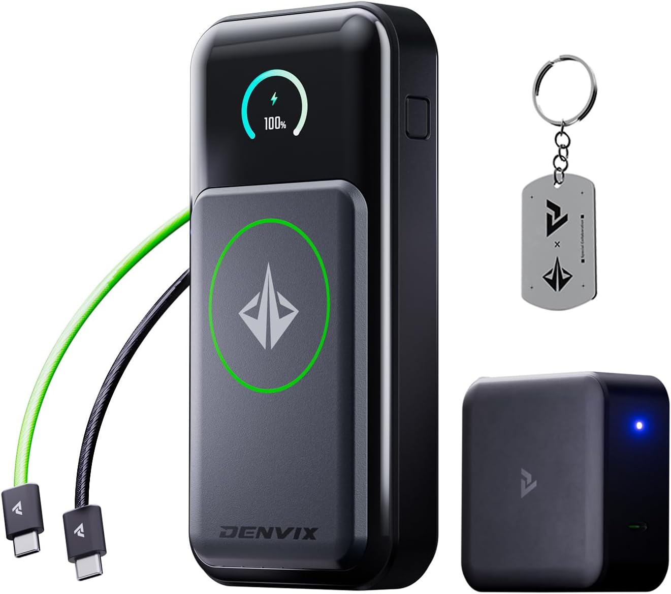 DENVIX PowerX Power Bank Deluxe Jimmy Butler Limited Edition, 250W 4-in-1 25,000mAh Laptop Portable Charger (91.25Wh) with Magnetic Wireless Charging for iPhone, Samsung, MacBook, DJI, AirPods