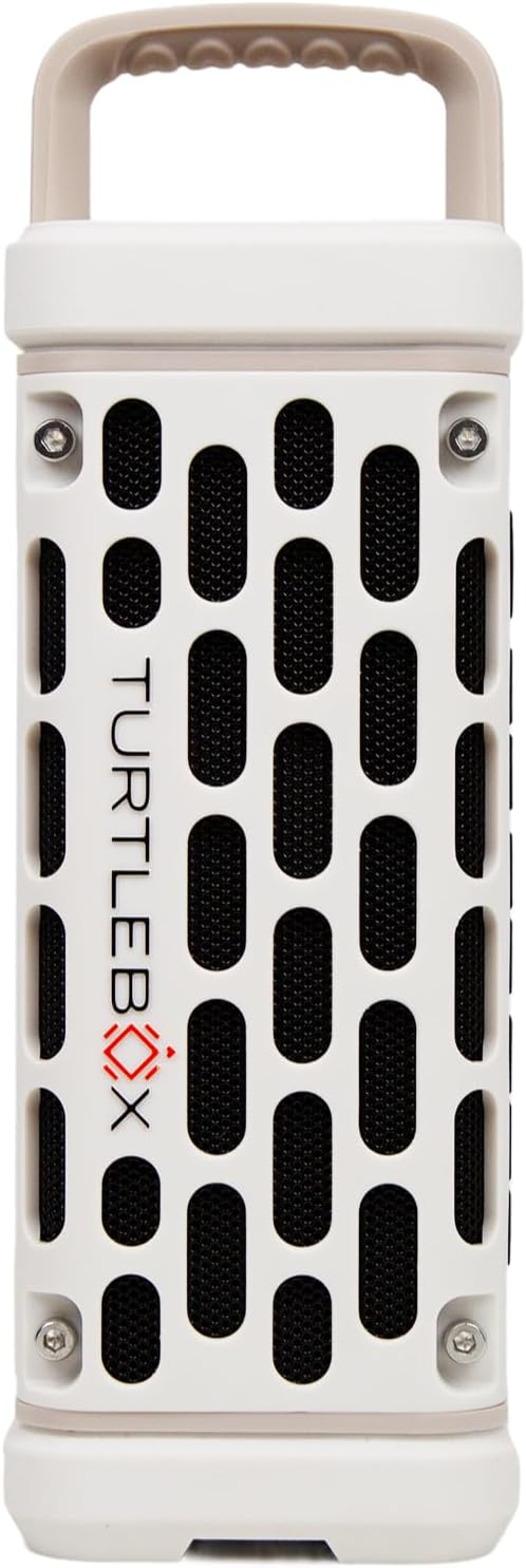Turtlebox Ranger: Loud! Outdoor Portable Bluetooth 5.4 Speaker | Rugged, Waterproof, Ultra-Portable | Plays to 105db, Deep Bass, Shockproof, Unlimited Pairing for Full Stereo Experience, Ivory