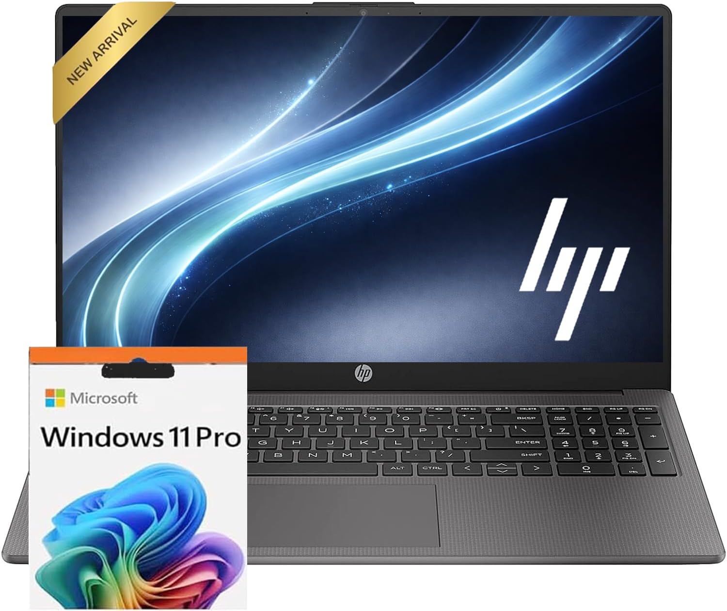 HP 255 G10 Business Laptop for Home or Work, 2026 Edition, 8GB RAM, 256GB SSD, 15.6″ Full HD, Ryzen 5 7530U, HDMI, Windows 11 Pro with Office 365 for The Web, w/o Mouse