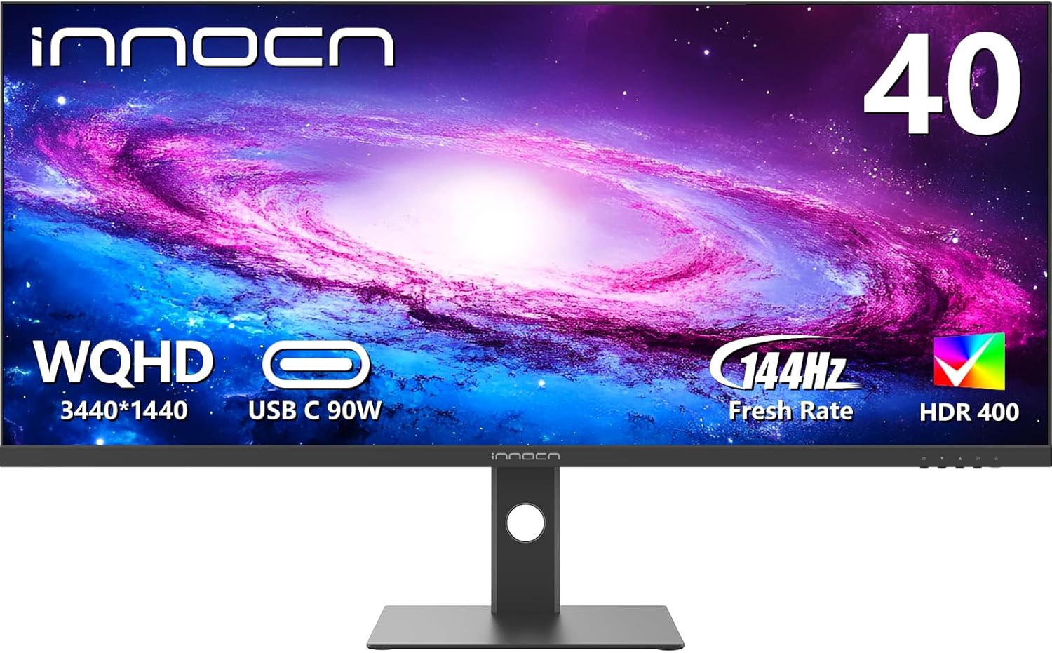 INNOCN 40C1R Ultrawide Monitor 40″ WQHD 3440 x 1440p 144Hz FreeSync Premium HDR400 21:9 Computer Display 95% DCI-P3 500Nits IPS USB Type-C HDMI Tilt/Height Adjustable, Mountable
