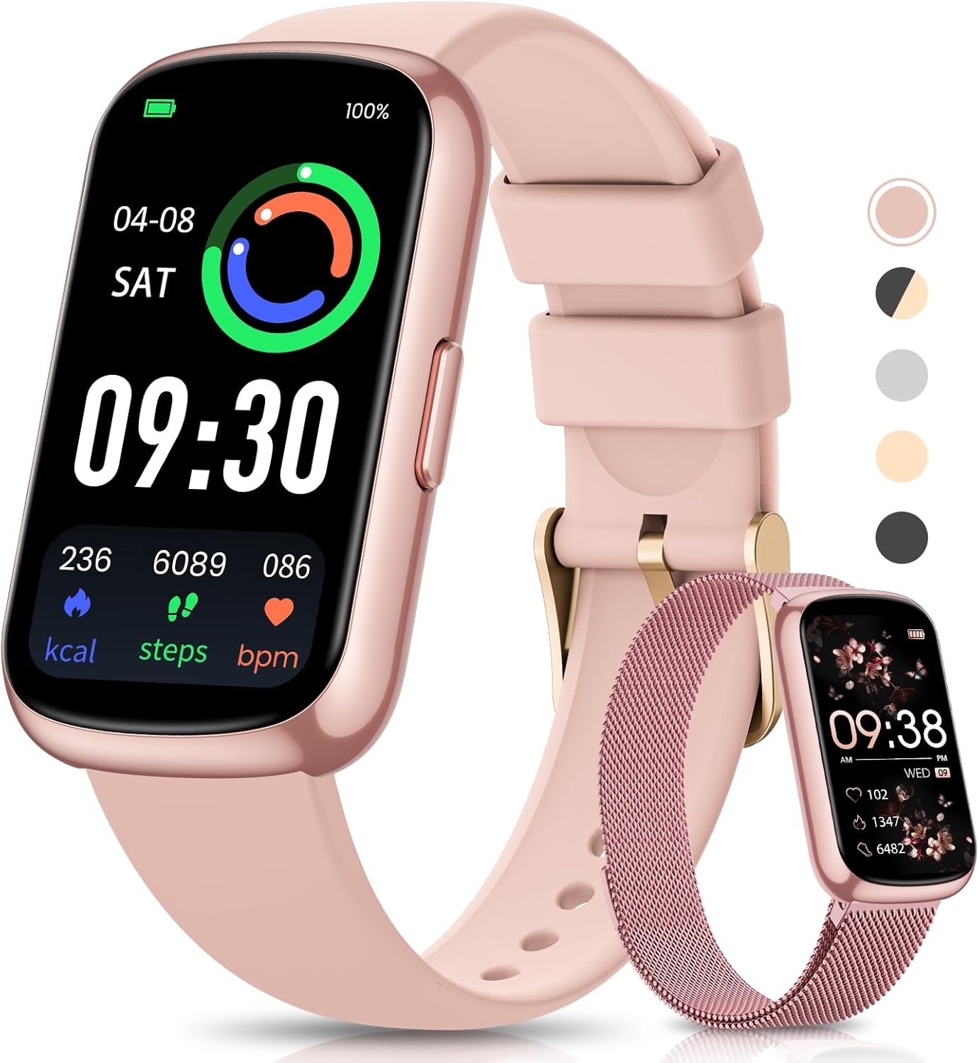 Health Fitness Tracker, Smart Watches for Women with 24/7 Heart Rate,Sleep Tracker, 20+ Sport Modes Fitness Watches for Women, Smart Watch for Phones, IP68 Step Tracker, Pedometer Watch