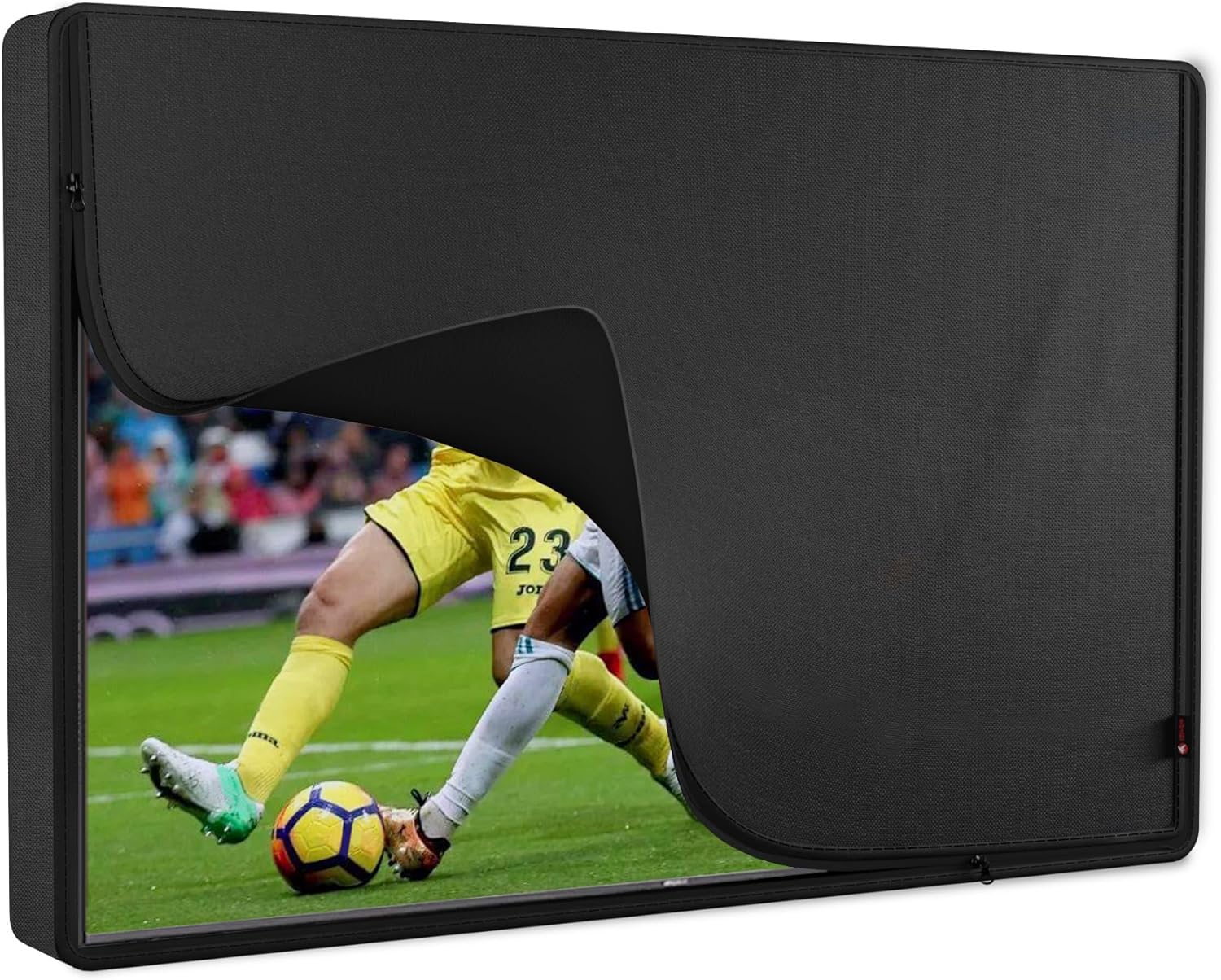 iBirdie Outdoor TV Cover 48 to 50 inch Waterproof, Cover Size 47.5”W x 30”H, Weatherproof, with Zipper for Outside Flat Screen 48 to 50 inch TV, Black, 600D Thick Fabric Protector
