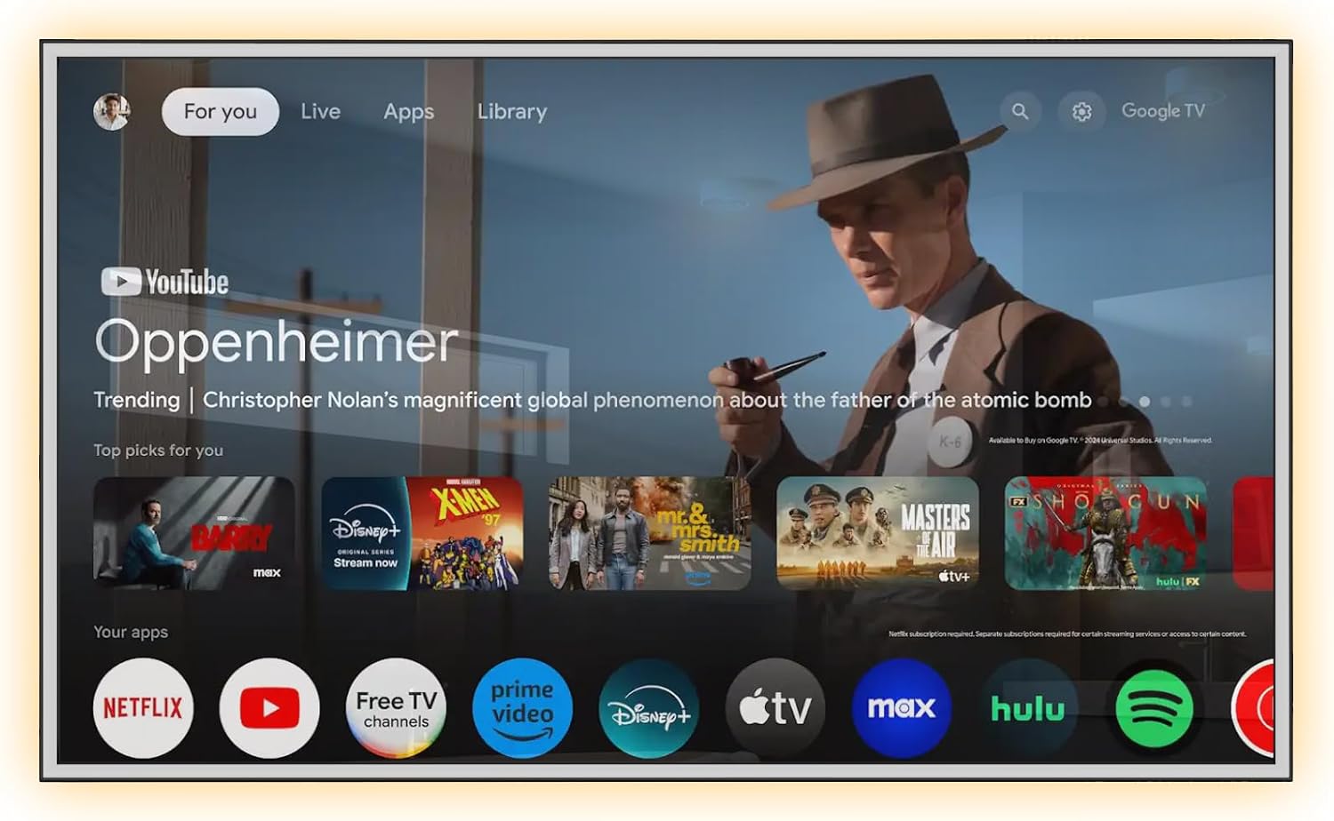 Soulaca 43 inches Smart Mirror TV with LED Light Goo-gle System 4K UHD Screen WiFi Built-in Smart Apps for Spa Makeup Station Bathroom Decoration