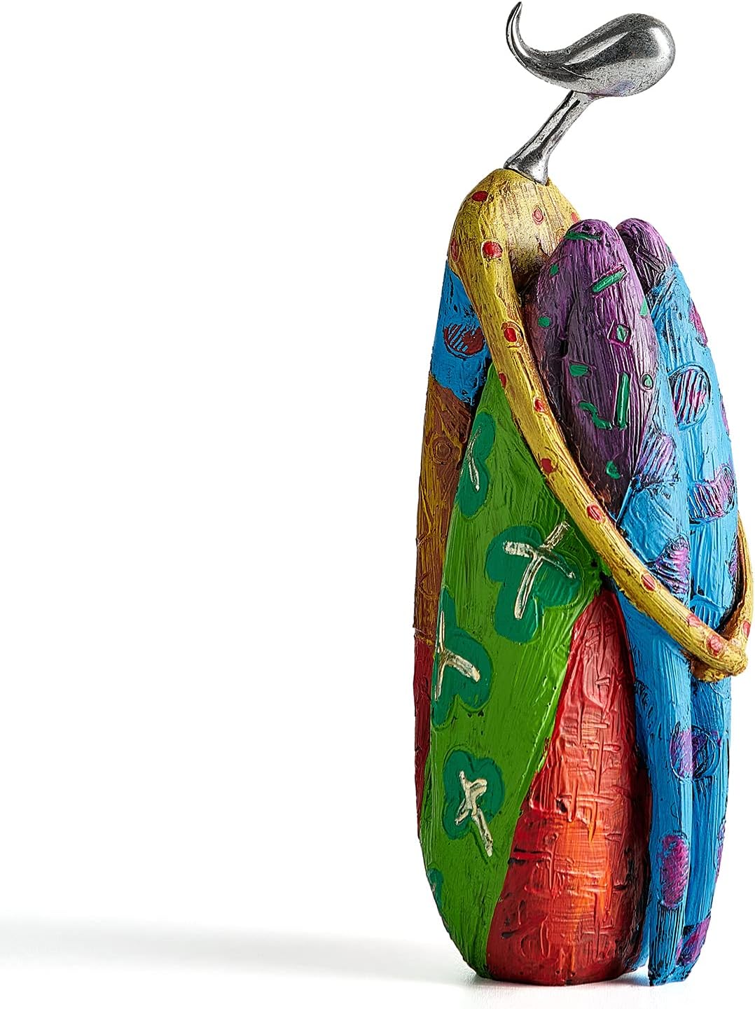 Octdays Art Female Sculpture Figurines, Abstract Woman Statue for Home Decor, Colorful Decorations for Living Room Shelf Office Cabinet Accents- A