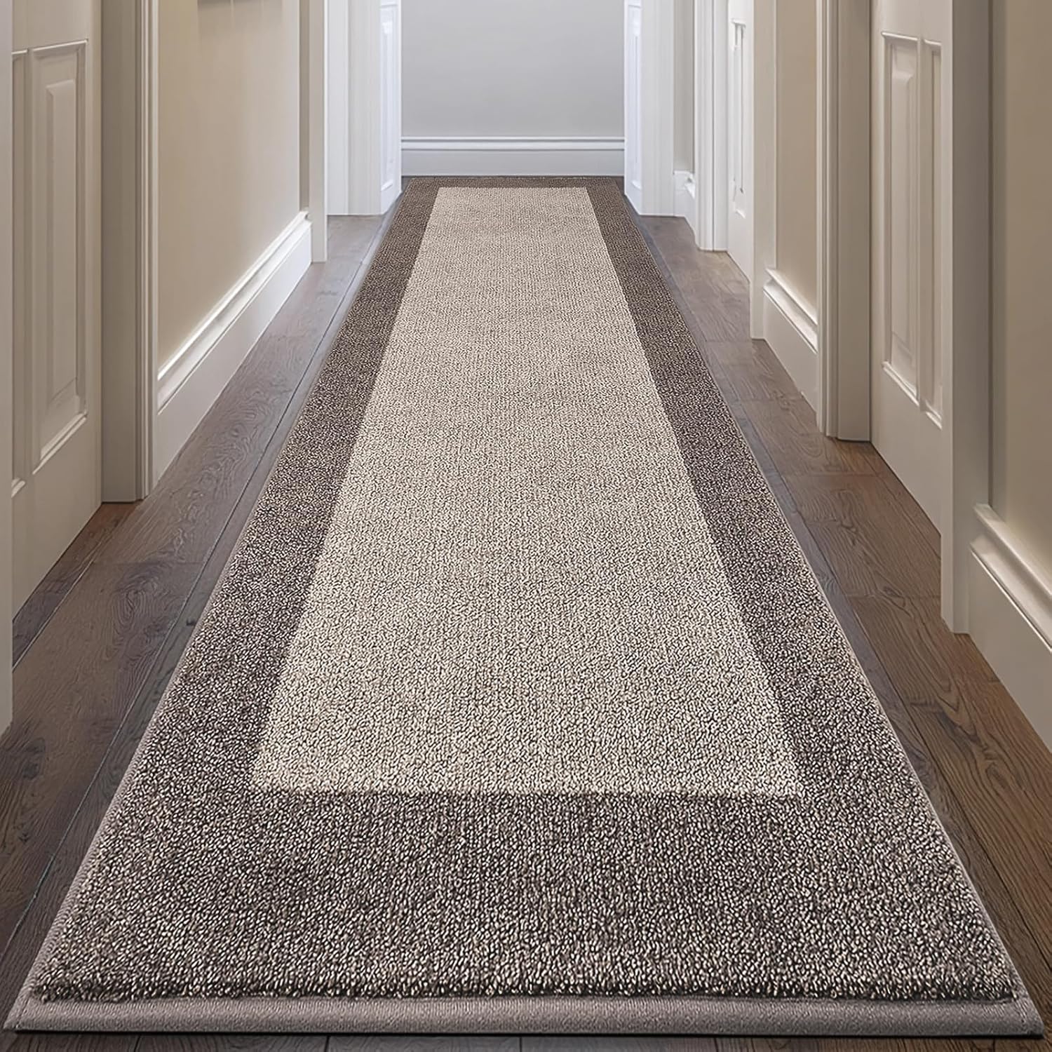 Machine Washable Runner Rug 32″ x 120″, Non Slip Kitchen Mat for Floor, Absorbent Entryway Rug for Kitchen, Bedroom, Living Room, Hallway, Door (Roll Packing)